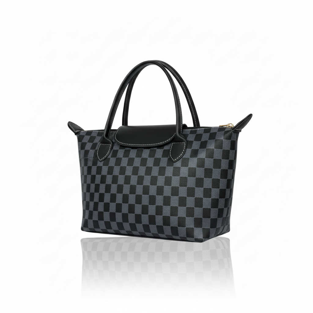 Black Checkered Belle LongChamp