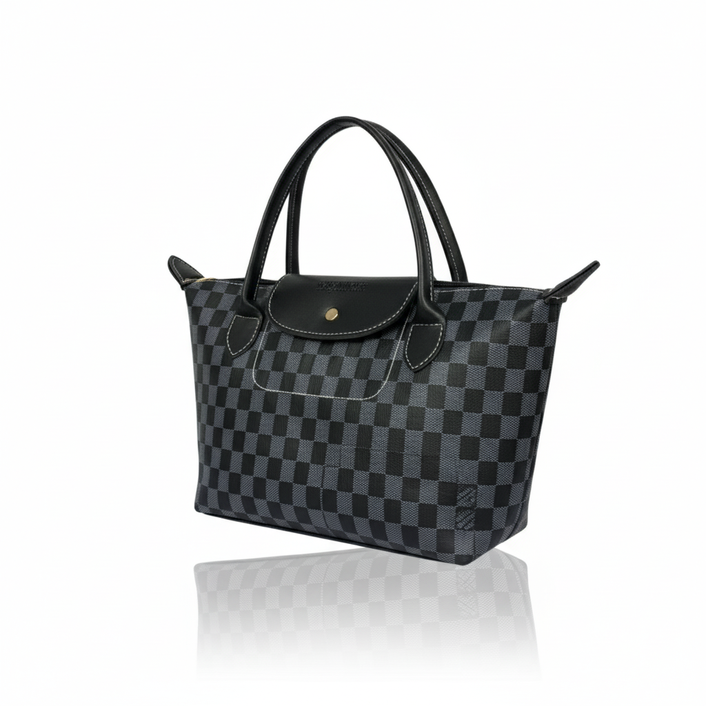 Black Checkered Belle LongChamp