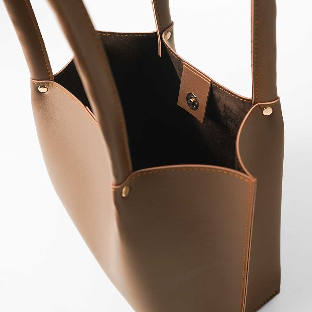 Tote Bag Brown Top Handle