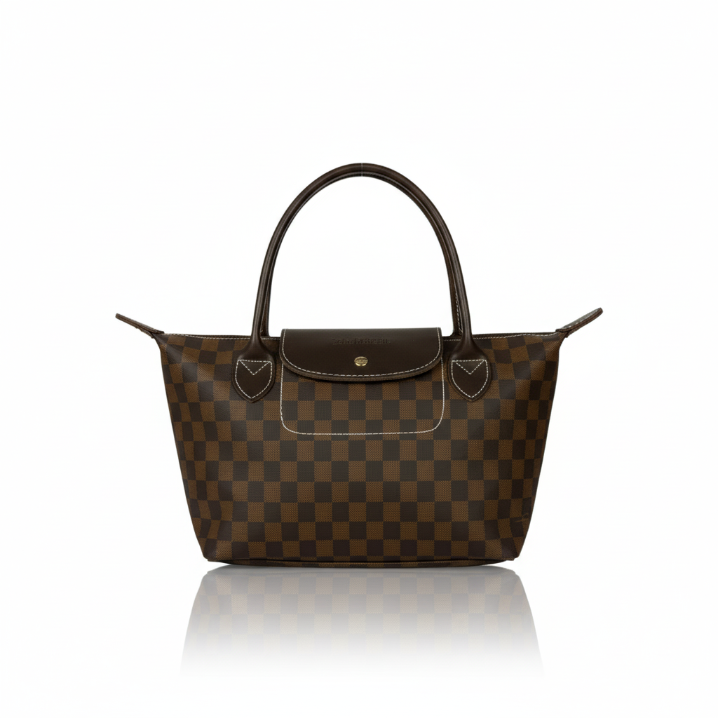 Brown Checkered Belle LongChamp
