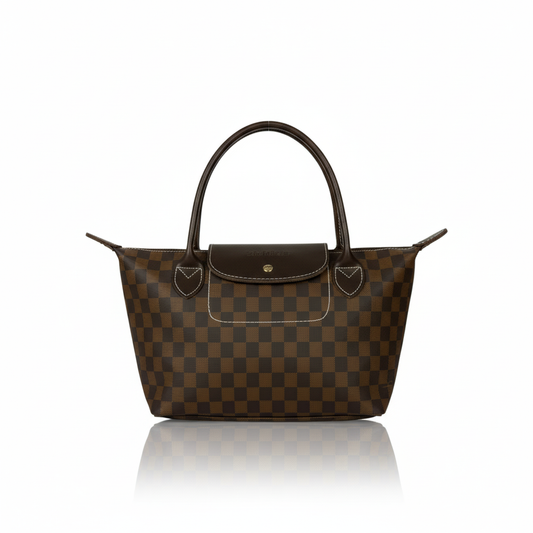 Brown Checkered Belle LongChamp