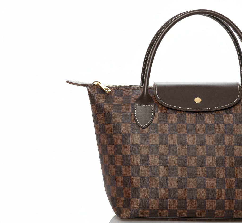 Brown Checkered Belle LongChamp