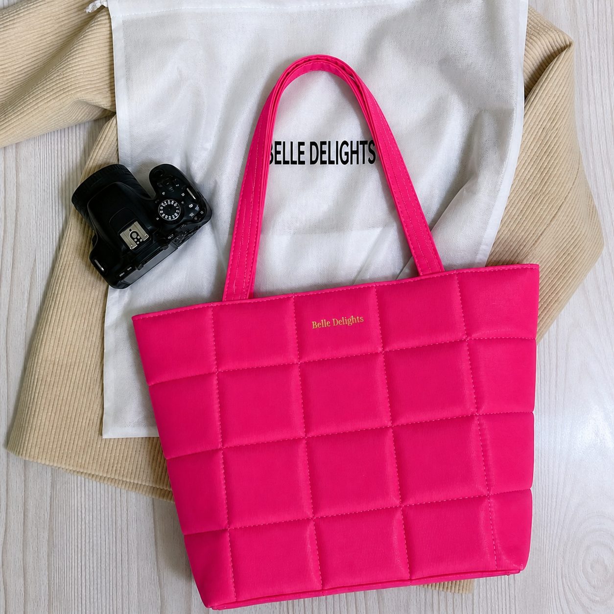 Pink Belle Luxe Tote Bag