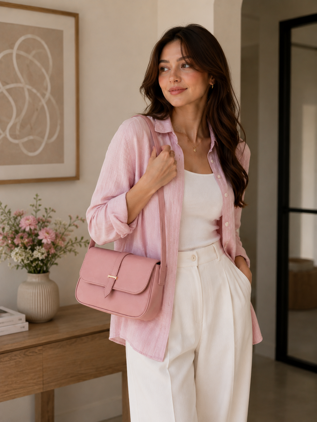 Pink Belle The Elara Shoulder Bag
