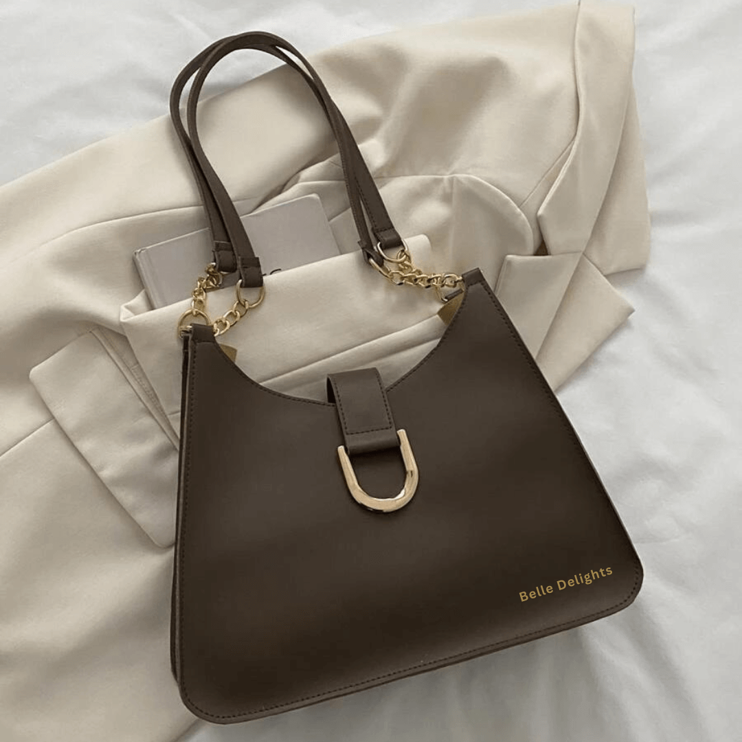 Brown Belle Buckle Handbag
