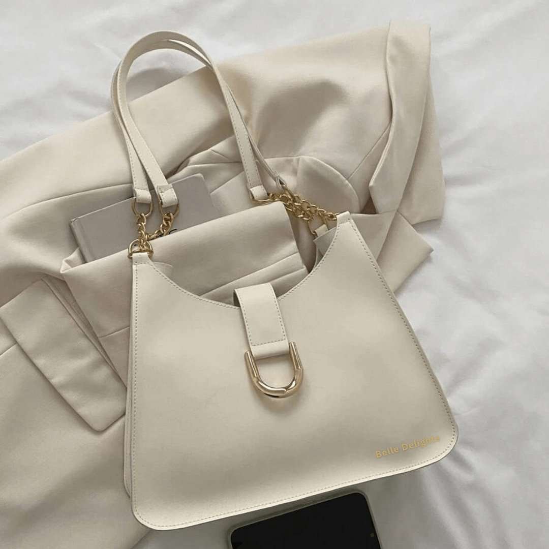 White Belle Buckle Handbag