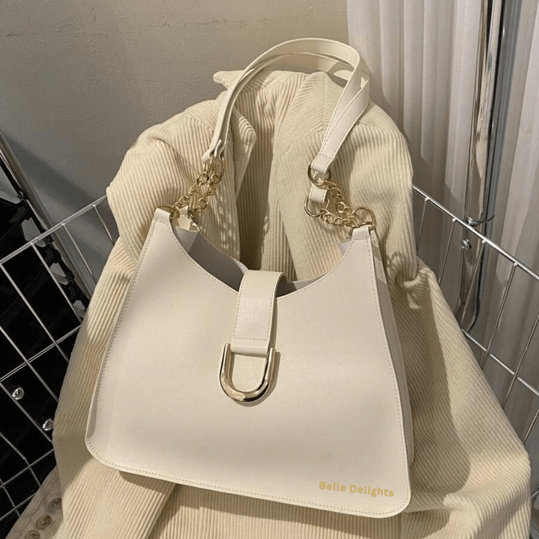 White Belle Buckle Handbag