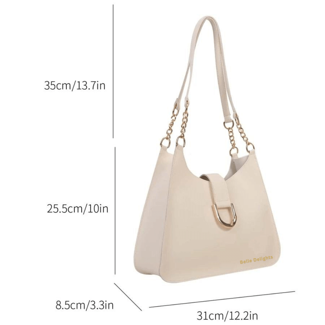 White Belle Buckle Handbag