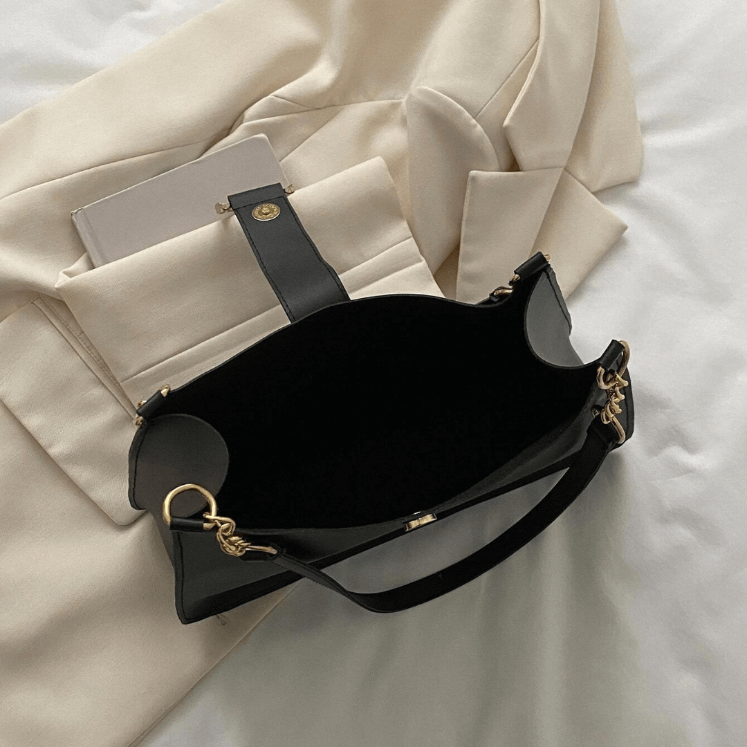 Black Belle Buckle Handbag