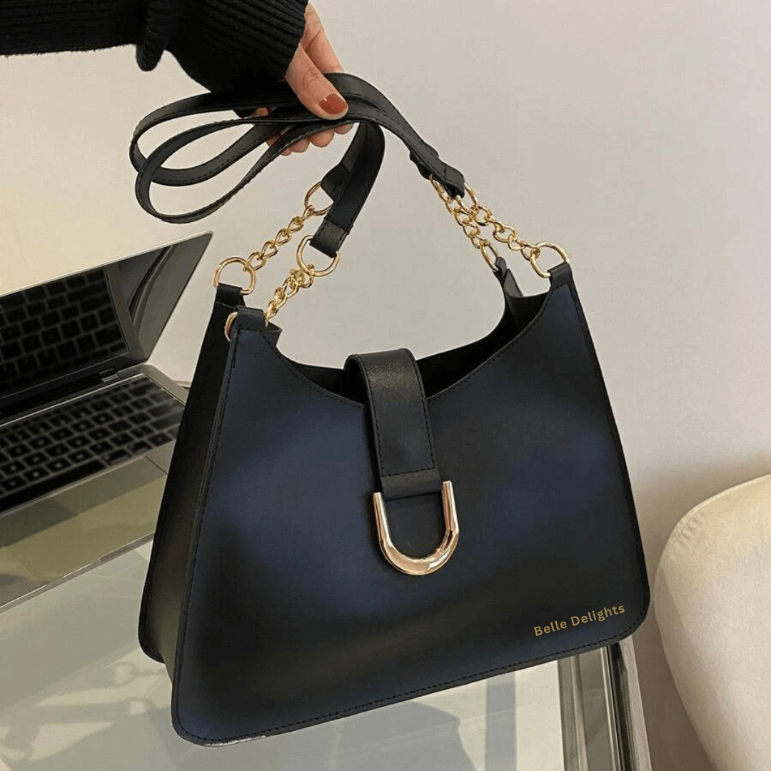 Black Belle Buckle Handbag