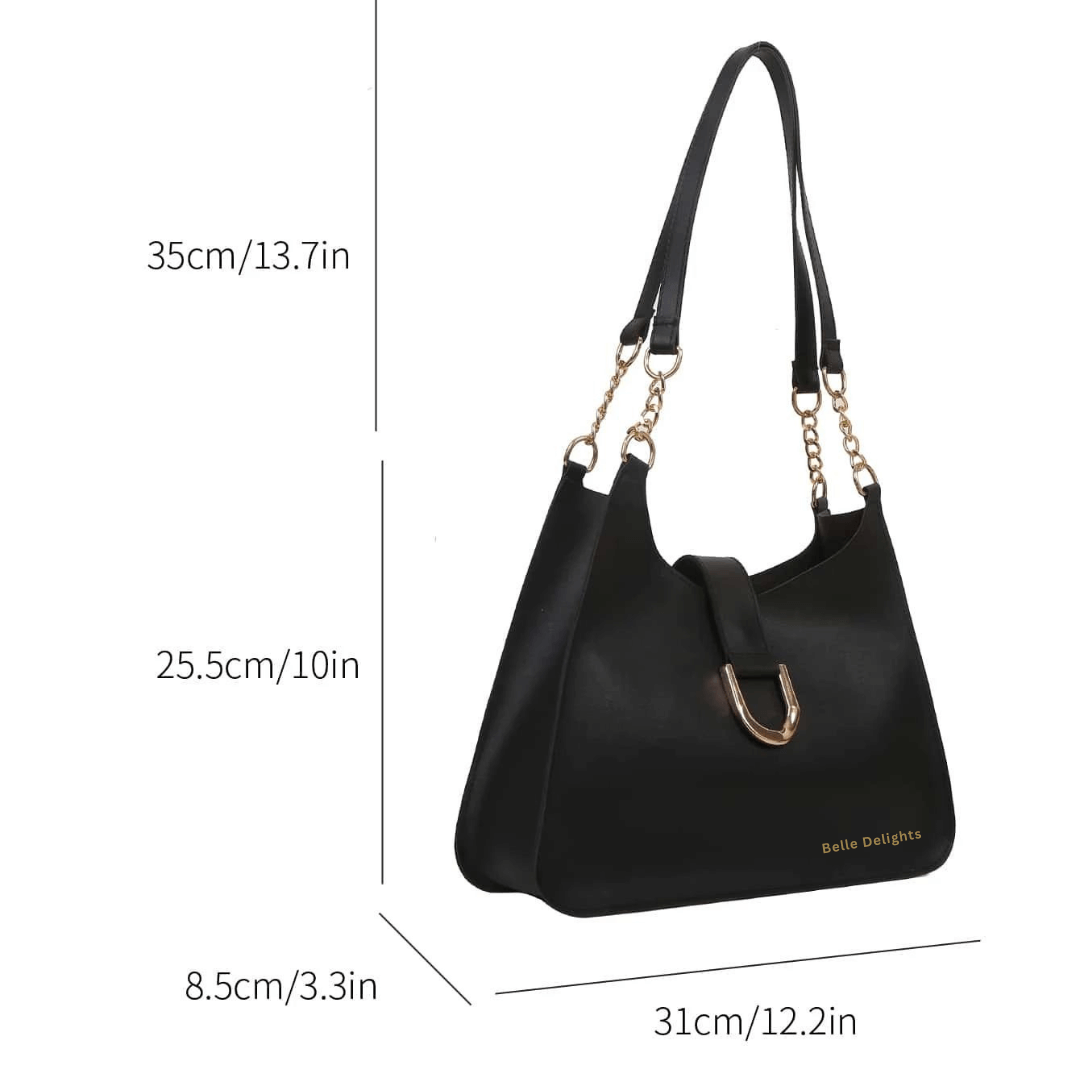 Black Belle Buckle Handbag