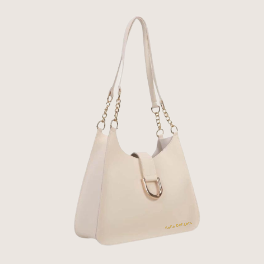 White Belle Buckle Handbag