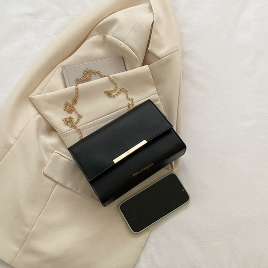 Black Flap Crossbody